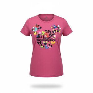 Walt Disney World Florida Pink T-Shirt with Mickey Ear Hat Design size large